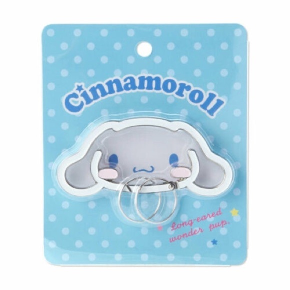 Cinnamoroll Face Frame Metal Toggle Key Ring Key Fob - Picture 1 of 4